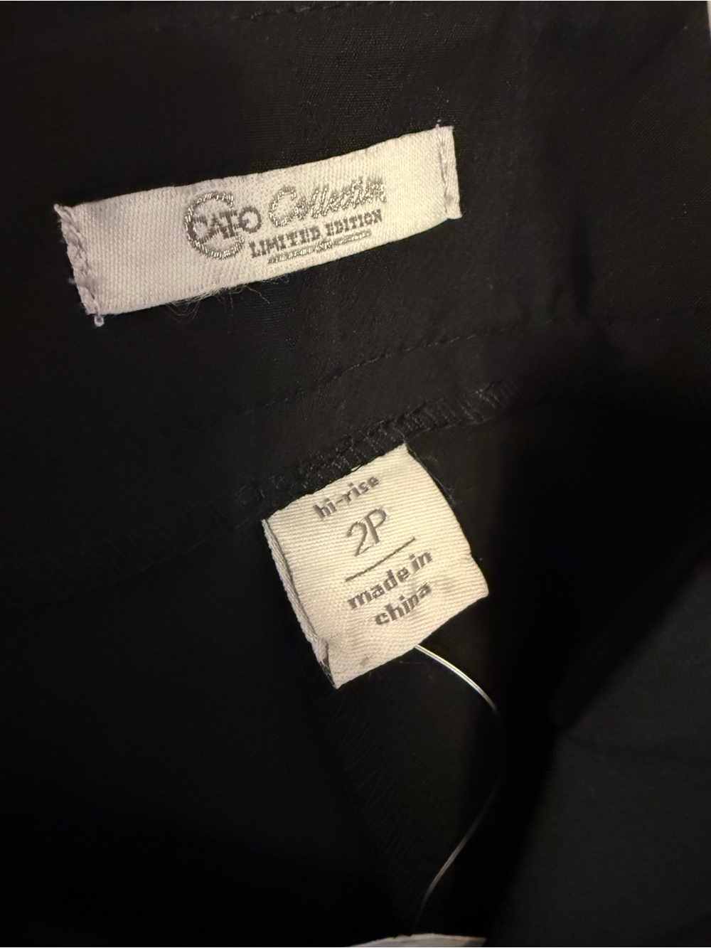 Cato Black Feather-Hem Cropped Pants - Picture 8 of 10